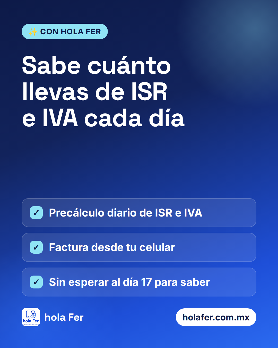 Sabe cuánto llevas de ISR e IVA cada día