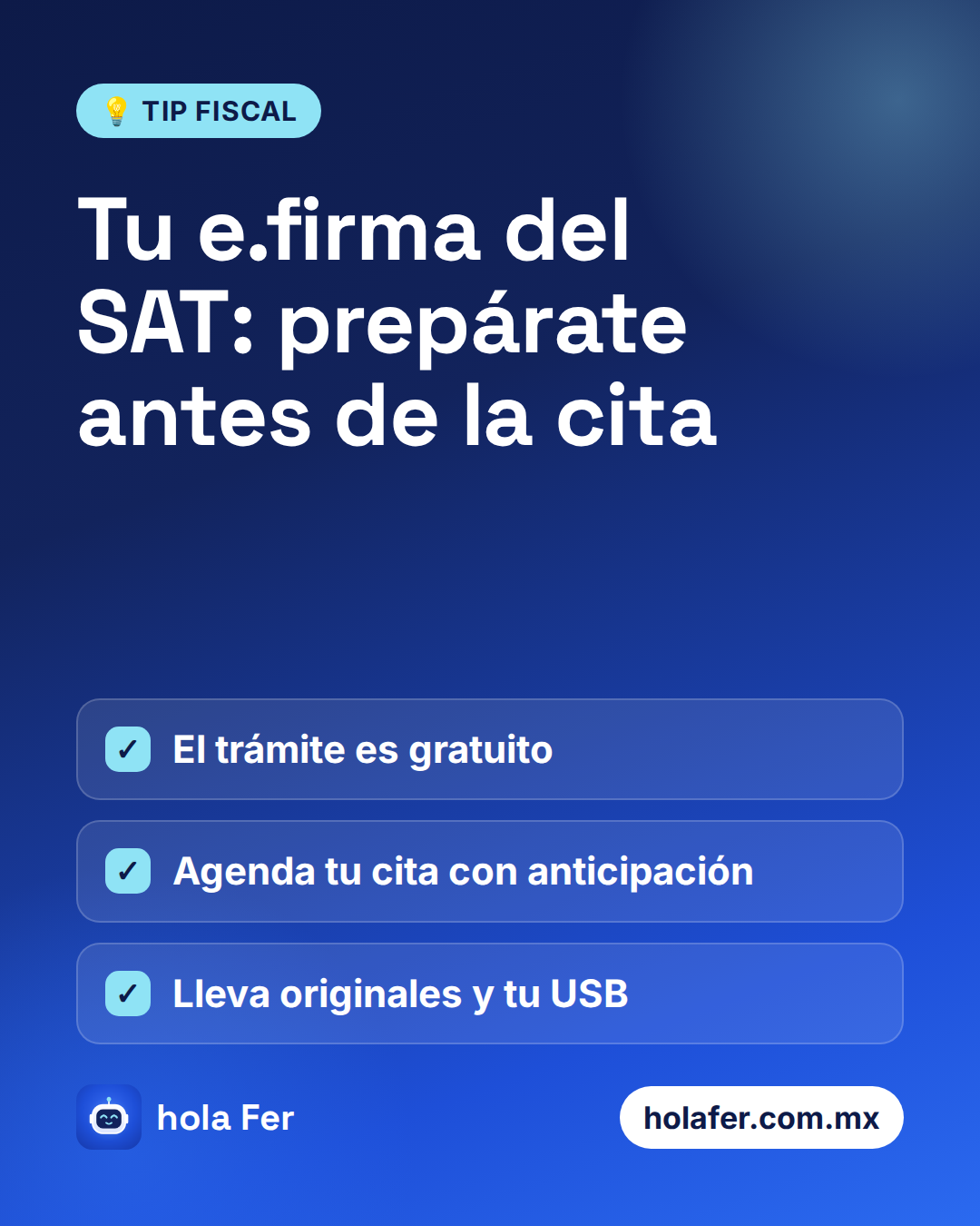 Tu e.firma del SAT: prepárate antes de la cita
