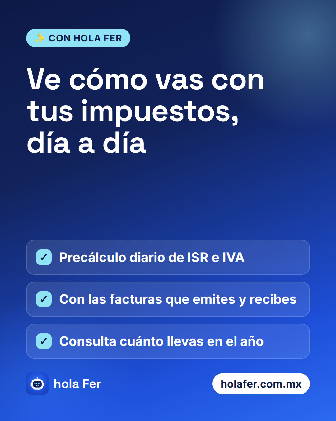 Ve cómo vas con tus impuestos, día a día