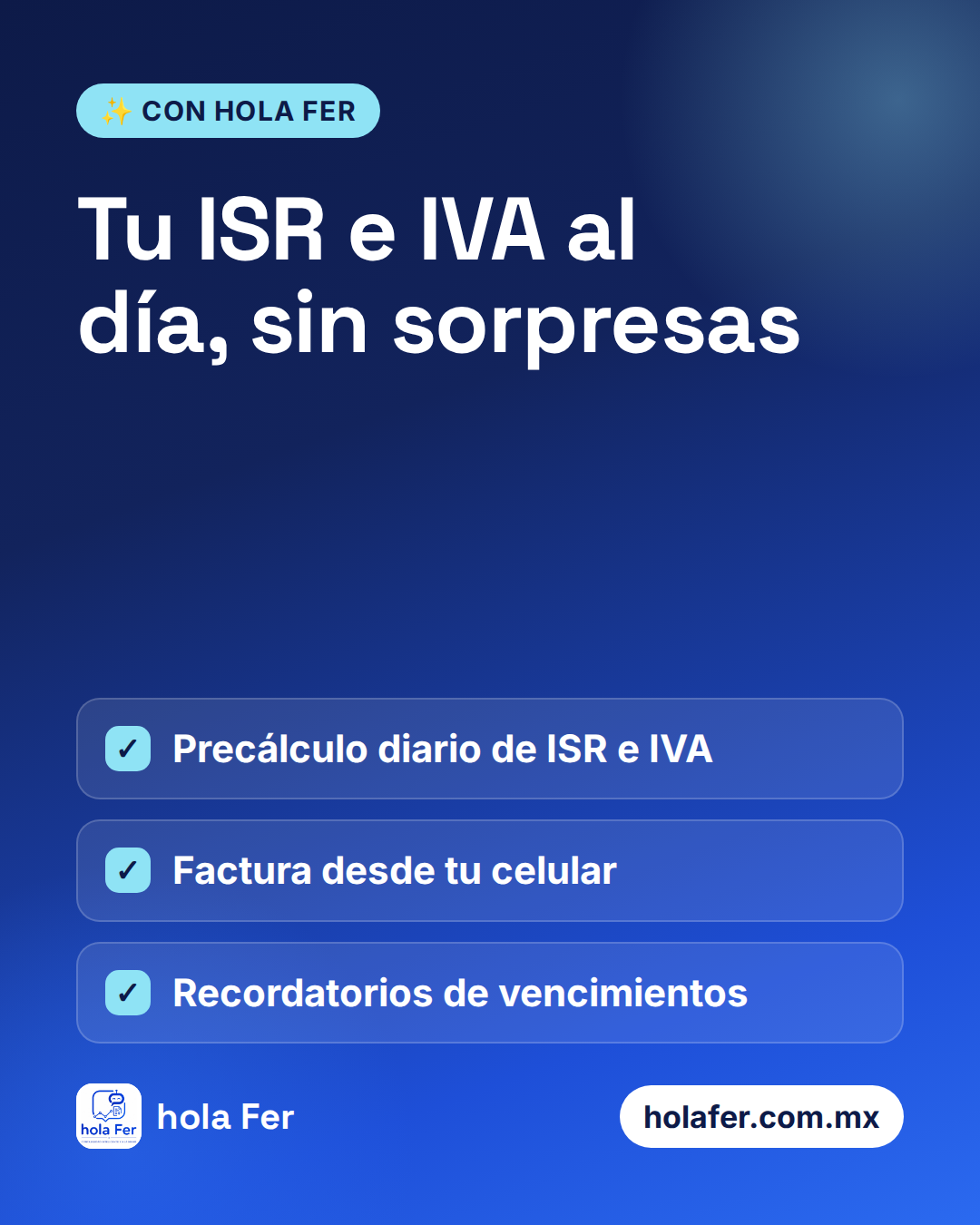 Tu ISR e IVA al día, sin sorpresas