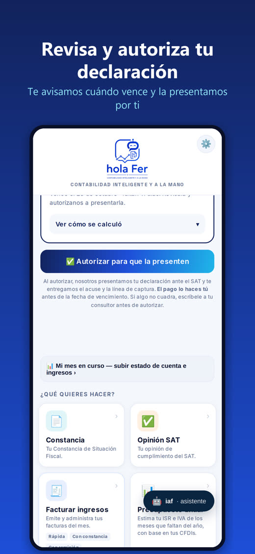 Precálculo de impuestos del mes