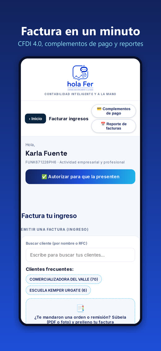 Facturación desde el celular